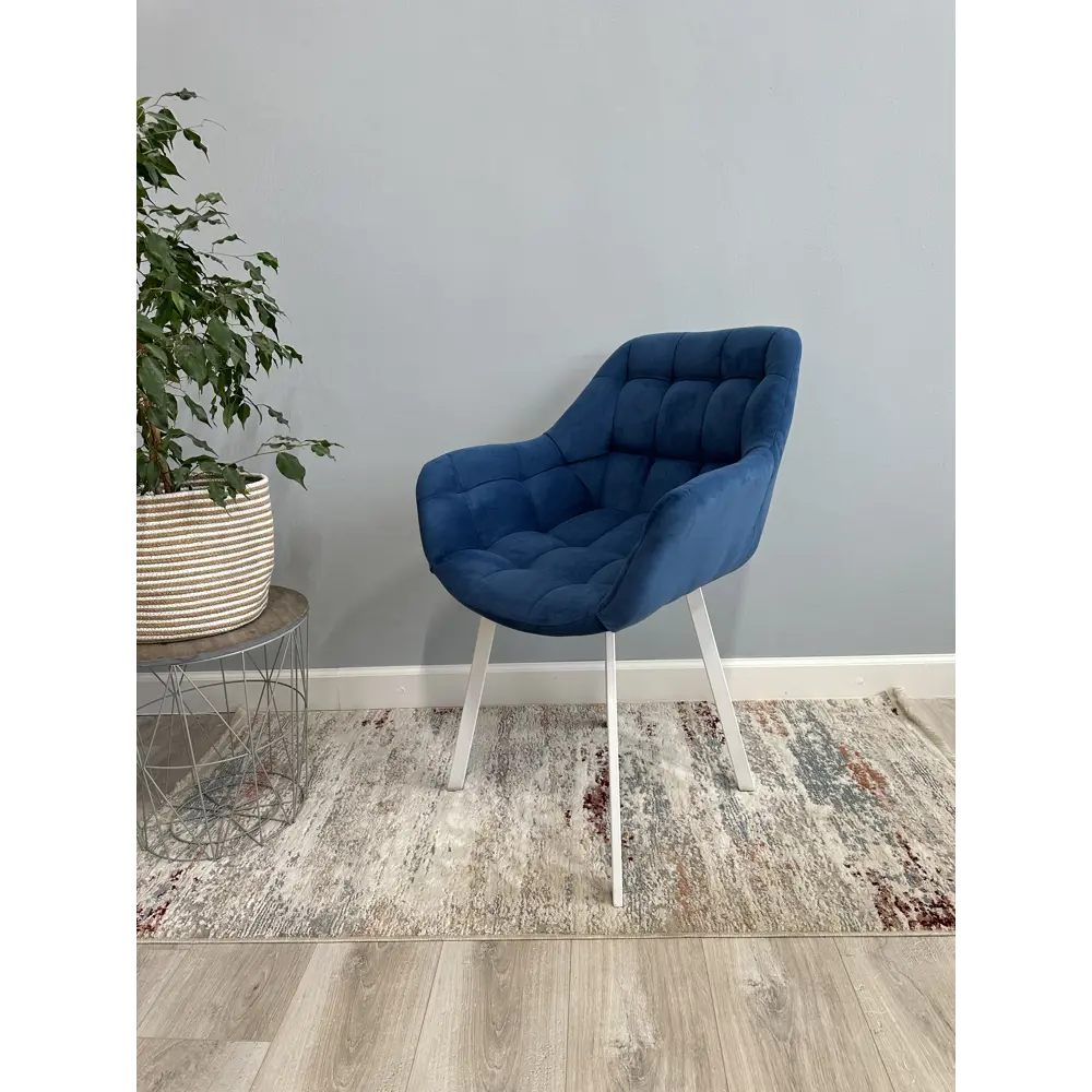 Фото 3 Стул Удобно Гамма 43х89х45 см велюр цвет синий