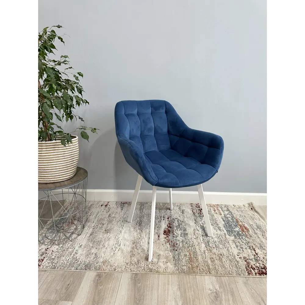 Фото Стул Удобно Гамма 43х89х45 см велюр цвет синий