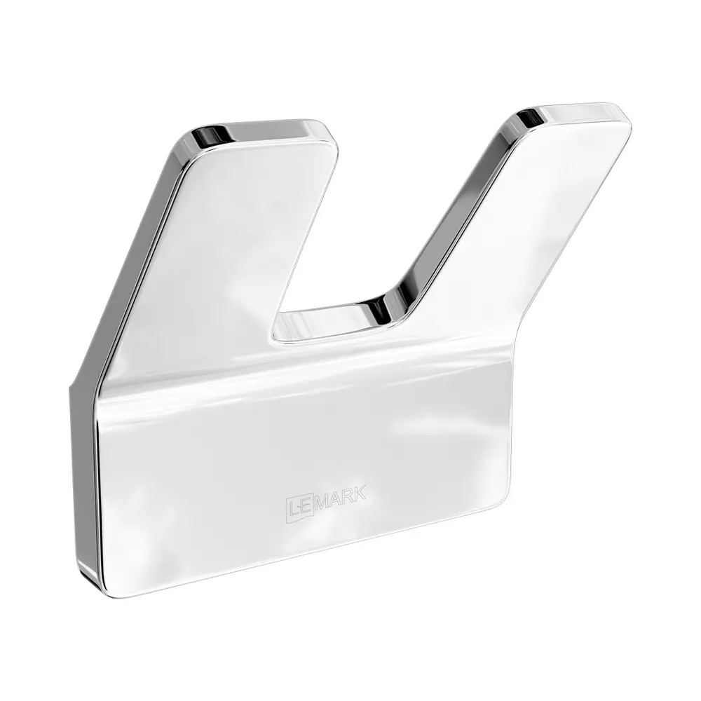 Фото Крючок двойной Lemark Smooth Line для полотенец и халатов хром 9711004