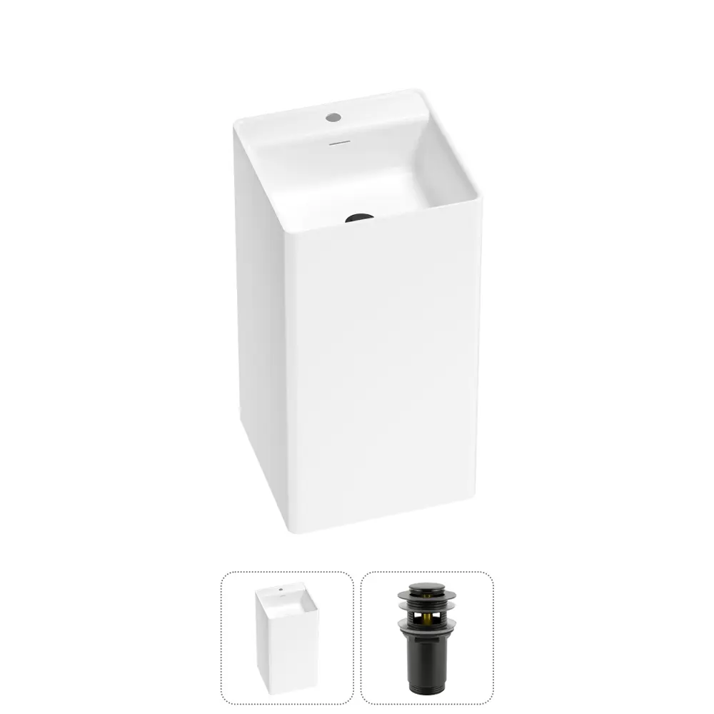 Фото Напольная раковина отдельностоящая Wellsee Pure BY Wellsee 20213267R размер 45x45x85 см, с донным клапаном Фото Напольная раковина отдельностоящая Wellsee Pure BY Wellsee 20213267R размер 45x45x85 см, с донным клапаном
