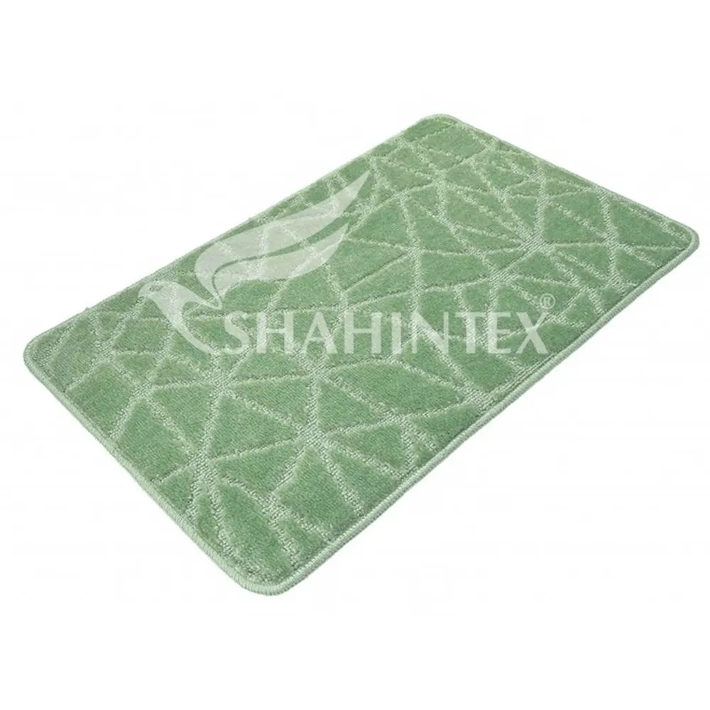 Фото Коврик для ванной комнаты Shahintex 324597 80x50см цвет зеленый Фото Коврик для ванной комнаты Shahintex 324597 80x50см цвет зеленый