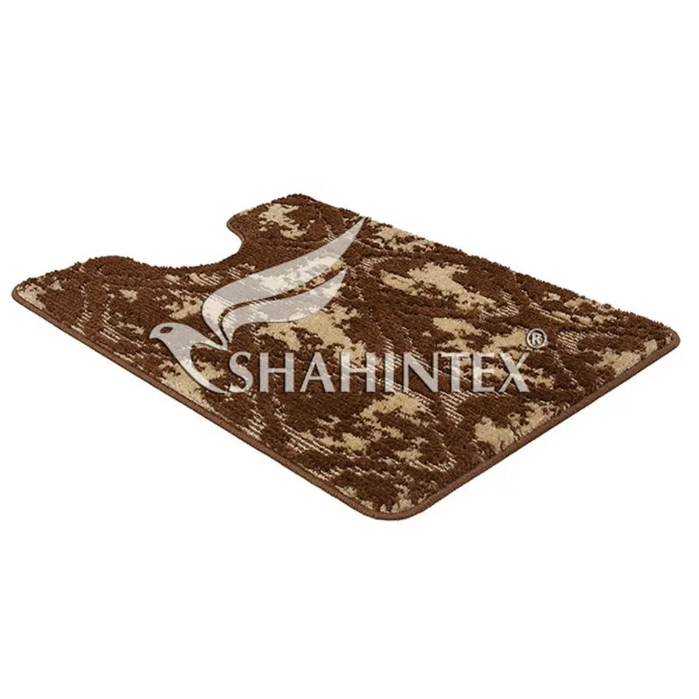 Фото Коврик для ванной комнаты Shahintex 324613 80x60см цвет коричневый Фото Коврик для ванной комнаты Shahintex 324613 80x60см цвет коричневый