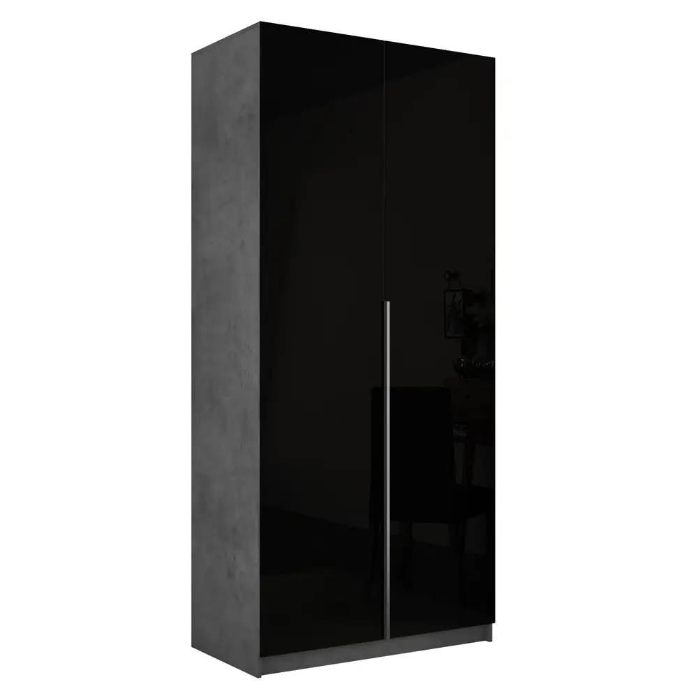 Фото 3 Шкаф распашной Мебельная компания е1 LCKSch_SH_1000_BT 101x220x52.5 см ЛДСП цвет бетон