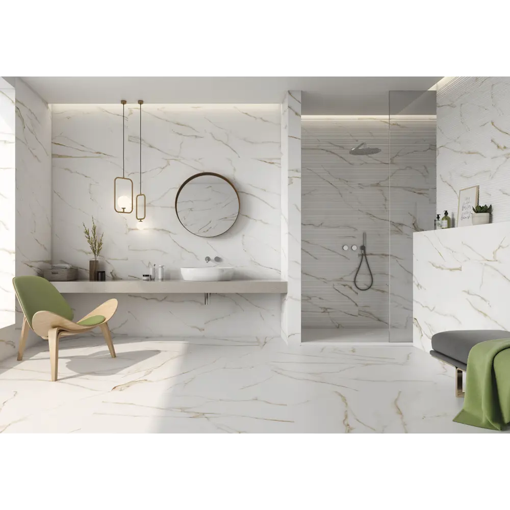 Фото 3 Керамическая плитка Geotiles Damiano 78802507 30x90см цвет gold