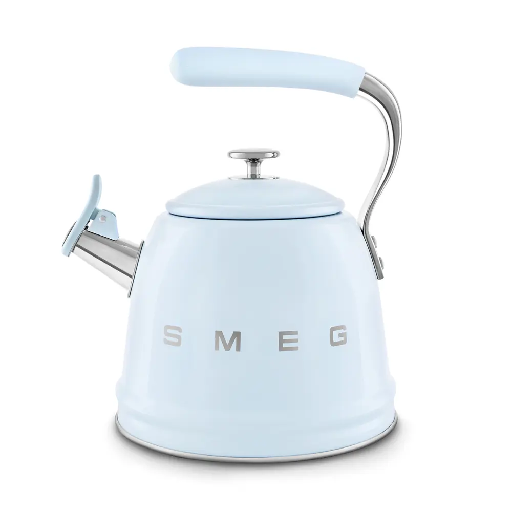 Фото Чайник Smeg CKLW2001PB 2.3 л нержавеющая сталь цвет голубой Фото Чайник Smeg CKLW2001PB 2.3 л нержавеющая сталь цвет голубой