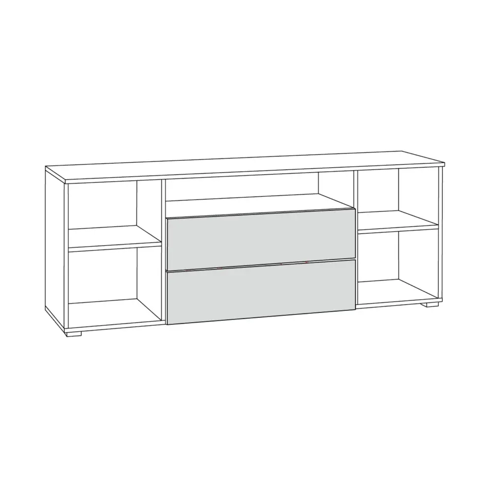 Фото 9 Тумба под телевизор Нк-мебель 10686373 169x60.8x41.9 см ЛДСП цвет белый /дуб золотой Фото 9 Тумба под телевизор Нк-мебель 10686373 169x60.8x41.9 см ЛДСП цвет белый /дуб золотой