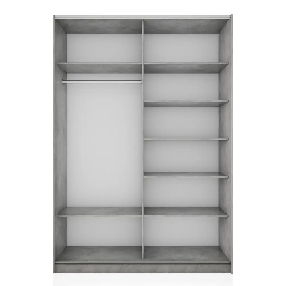 Фото 2 Шкаф-купе Мебельная компания е1 500361 230x140x57 см 8 полок ЛДСП цвет бетон Фото 2 Шкаф-купе Мебельная компания е1 500361 230x140x57 см 8 полок ЛДСП цвет бетон