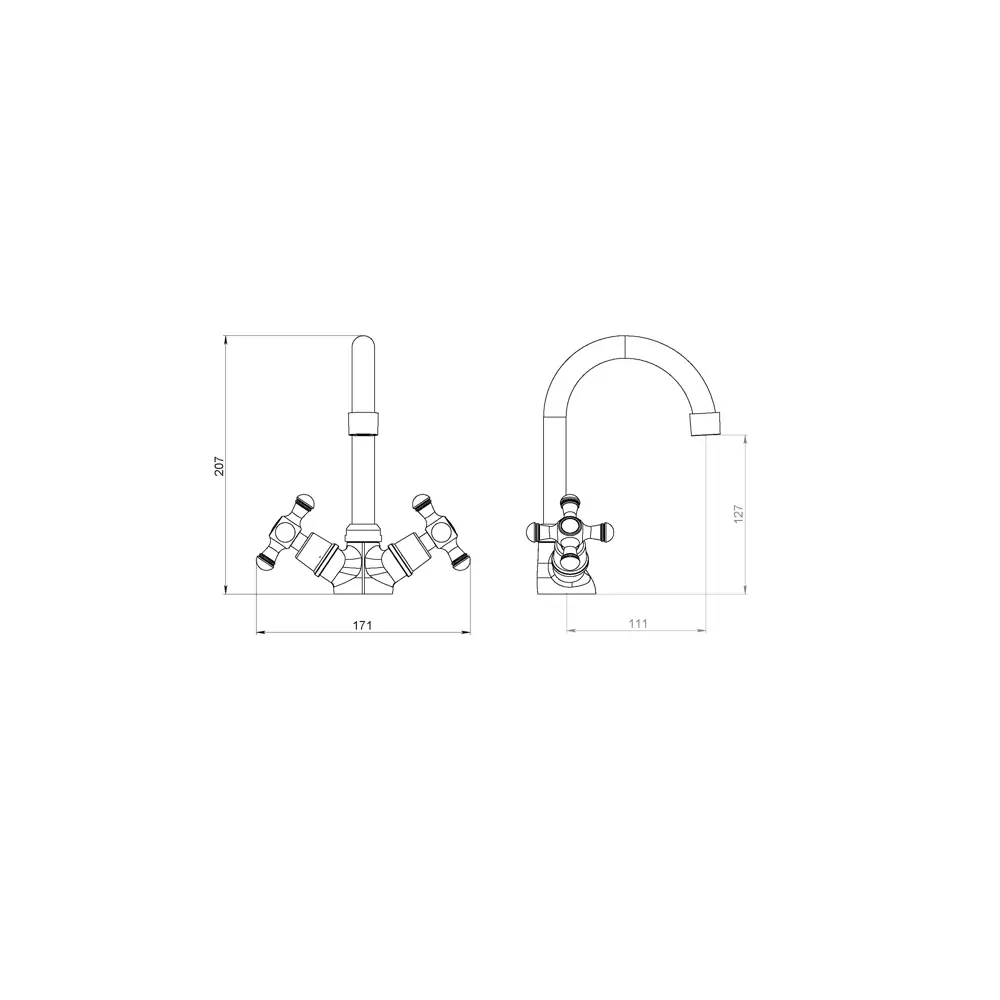 Фото 6 Смеситель для раковины Damixa DX2S30210000 двухвентильный цвет хром Фото 6 Смеситель для раковины Damixa DX2S30210000 двухвентильный цвет хром