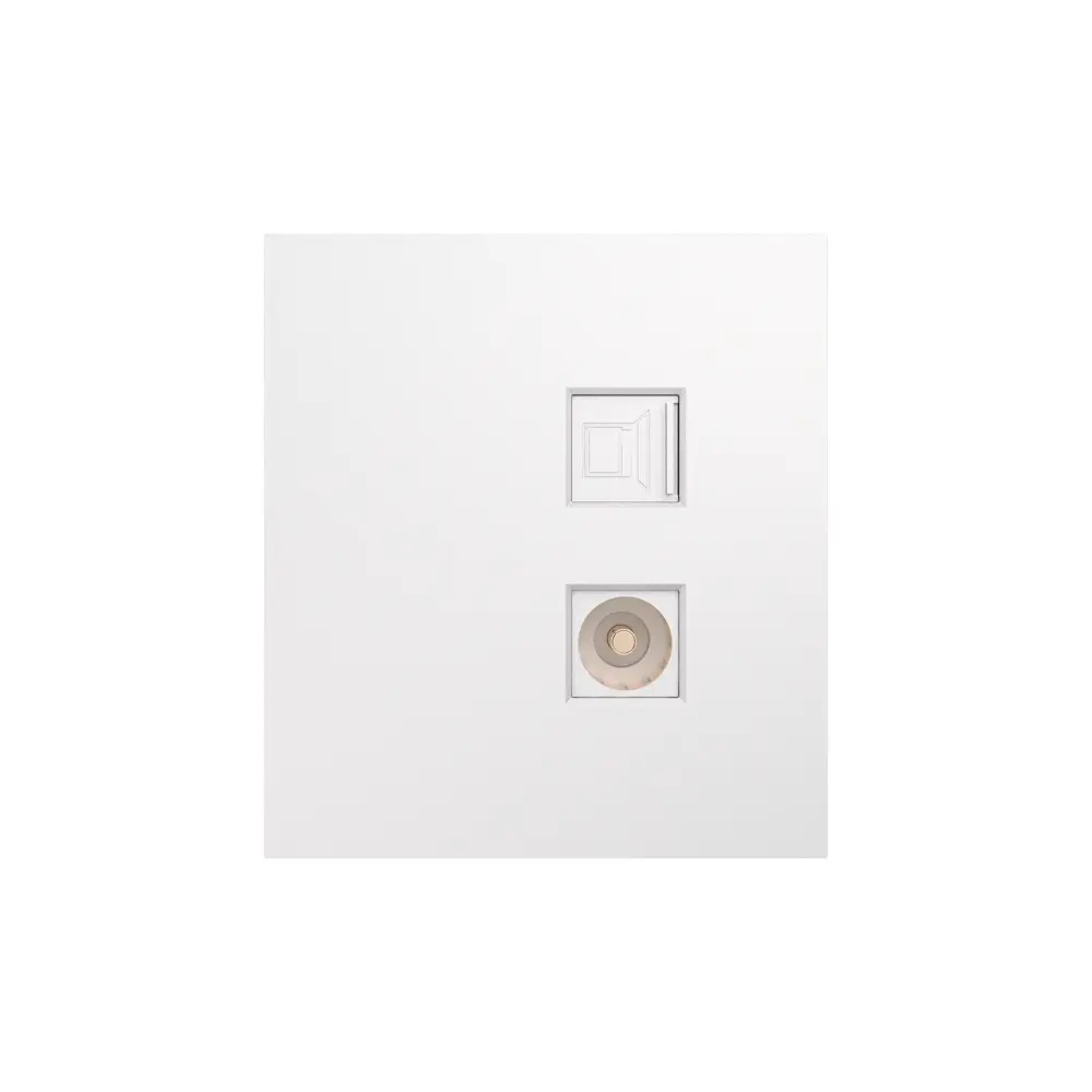 Фото Розетка для телевизора и компьютера встраиваемая Kranz Strong KR-78-0722-4 RJ45 цвет жемчуг