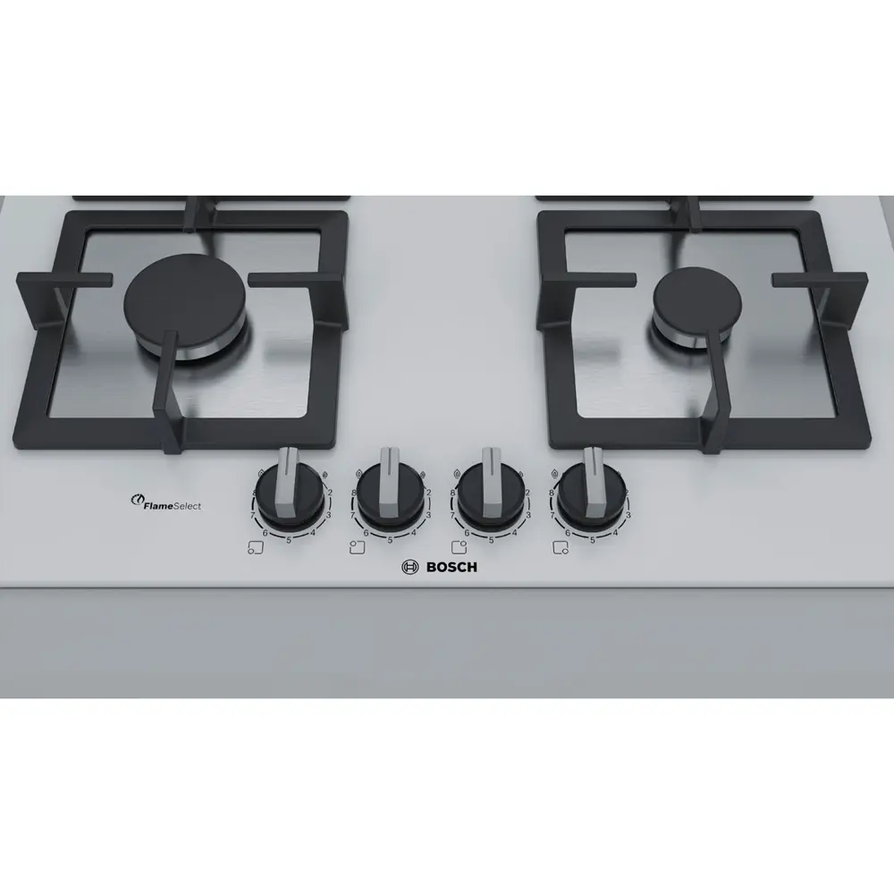 Фото 2 Газовая варочная панель Bosch PPP6A2B20O 59 см 4 конфорки цвет белый Фото 2 Газовая варочная панель Bosch PPP6A2B20O 59 см 4 конфорки цвет белый