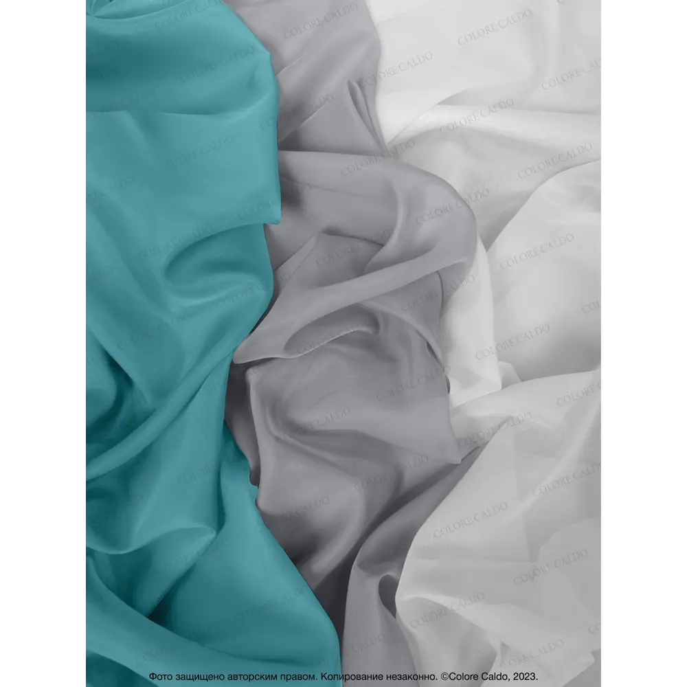 Фото 9 Тюль Colore caldo 6033/Бирюзовый-Серый-Белый на шторной ленте 270x570 см цвет зеленый Фото 9 Тюль Colore caldo 6033/Бирюзовый-Серый-Белый на шторной ленте 270x570 см цвет зеленый