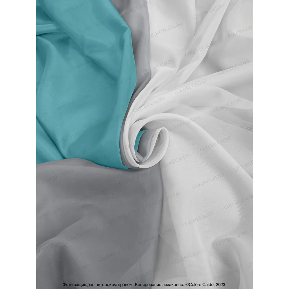 Фото 8 Тюль Colore caldo 6033/Бирюзовый-Серый-Белый на шторной ленте 270x570 см цвет зеленый Фото 8 Тюль Colore caldo 6033/Бирюзовый-Серый-Белый на шторной ленте 270x570 см цвет зеленый