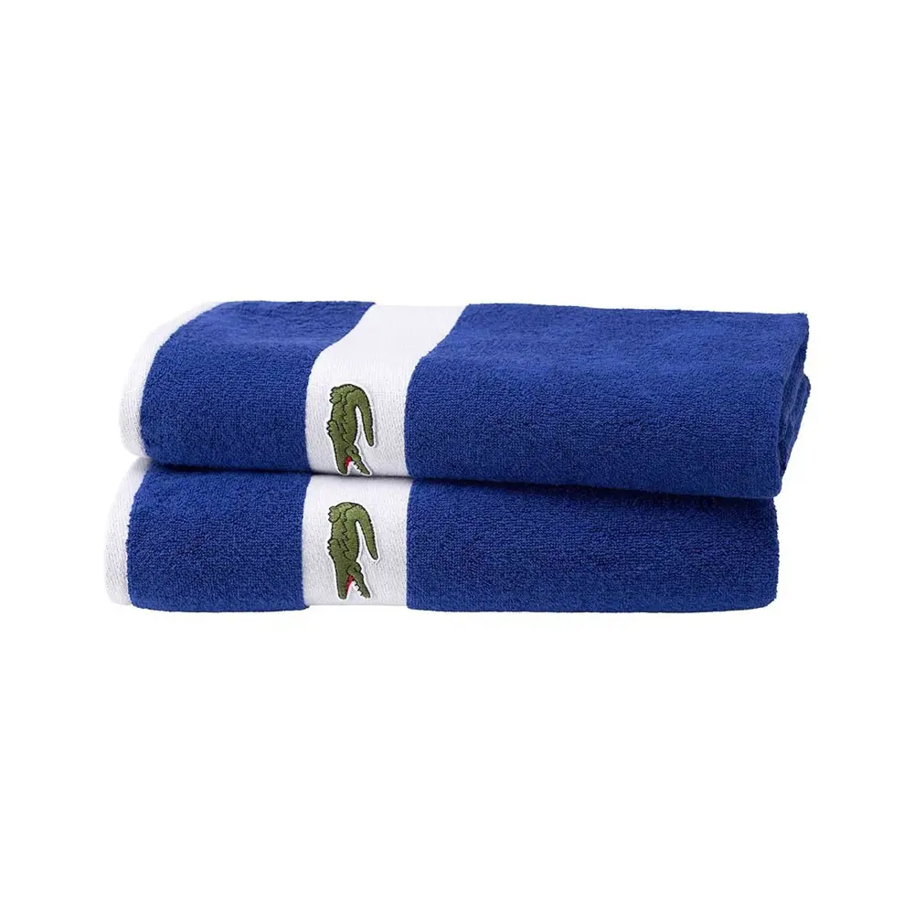Фото Полотенце Lacoste Casual Cosmique 90x150 см цвет синий Фото Полотенце Lacoste Casual Cosmique 90x150 см цвет синий