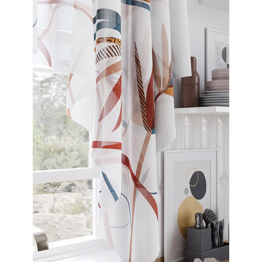 Фото 2 Тюль Helga Базовая коллекция HH534366 на шторной ленте 145x200 см цвет белый, синий, красный, оранжевый, голубой Фото 2 Тюль Helga Базовая коллекция HH534366 на шторной ленте 145x200 см цвет белый, синий, красный, оранжевый, голубой