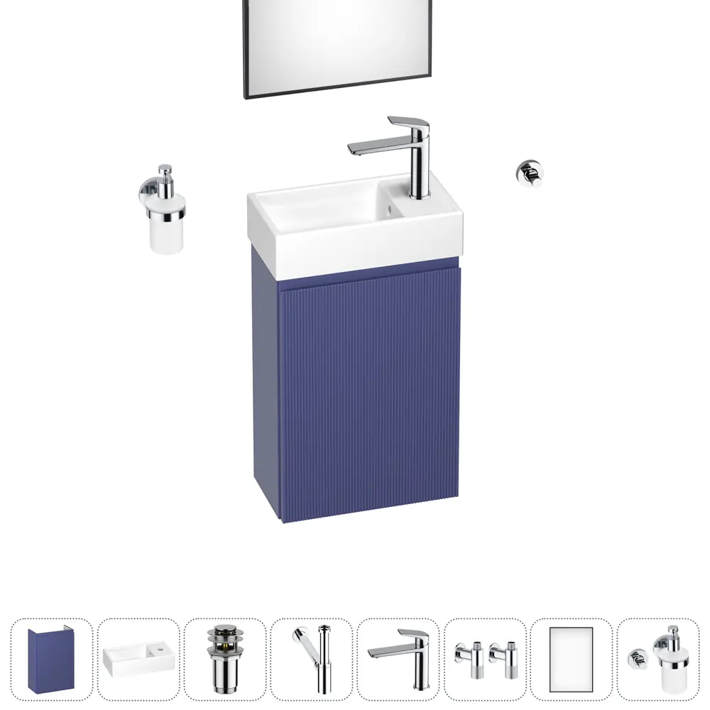 Фото Тумба с раковиной подвесная Wellsee WC Area 20216944R для ванной