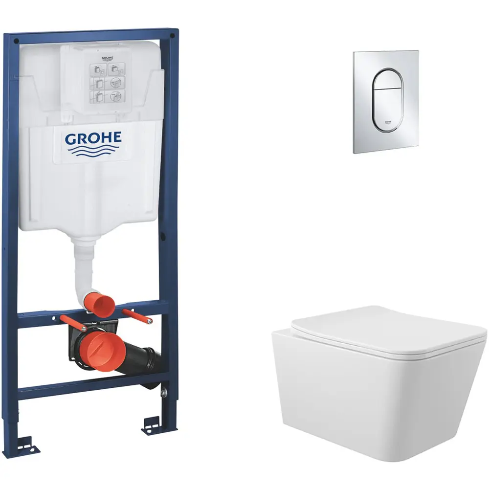 Фото 2 Инсталляция GROHE Solido 5 в 1 QuickFix с клавишей смыва Arena Cosmopolitan (39702000) и унитаз 52x37 Soft-Close белый глянцевый квадрат Фото 2 Инсталляция GROHE Solido 5 в 1 QuickFix с клавишей смыва Arena Cosmopolitan (39702000) и унитаз 52x37 Soft-Close белый глянцевый квадрат