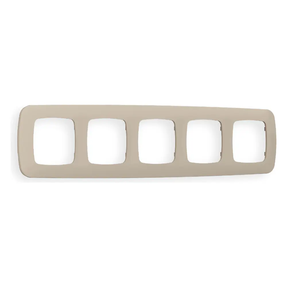 Фото Рамка для розеток и выключателей Ambrella volt Omega Ecta OF140365 5 постов цвет серо-бежевый матовый Фото Рамка для розеток и выключателей Ambrella volt Omega Ecta OF140365 5 постов цвет серо-бежевый матовый