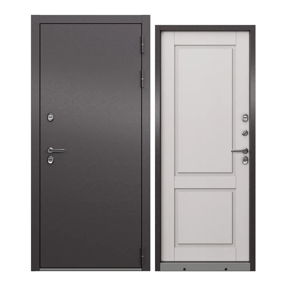 Фото Входная дверь Unicorn Village Optimal правый 205x88см цвет шоколад букле/белый ларче замки 3го класса Фото Входная дверь Unicorn Village Optimal правый 205x88см цвет шоколад букле/белый ларче замки 3го класса