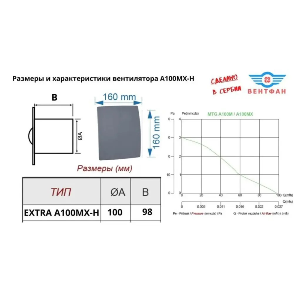 Фото 4 Вытяжной вентилятор Mak trade group Extra A100MX- H+ PVC D100 мм 31 дБ 98 м³/ч обратный клапан цвет кремовый Фото 4 Вытяжной вентилятор Mak trade group Extra A100MX- H+ PVC D100 мм 31 дБ 98 м³/ч обратный клапан цвет кремовый