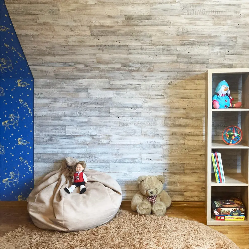 Фото 7 Деревянные стеновые панели Art barn wood Whitewashed белый 820x110x10мм 1м² 12шт