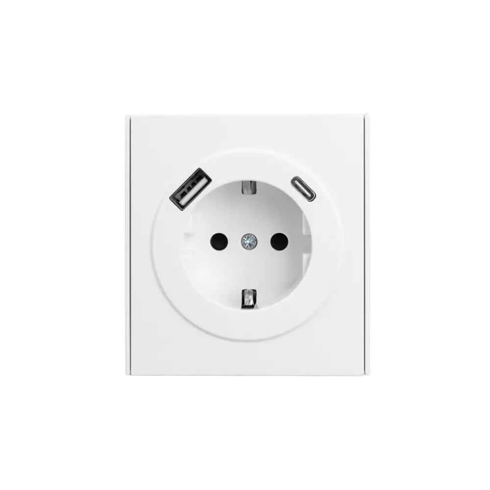 Фото Розетка встраиваемая Kranz Strong KR-78-0704-4 с заземлением и USB цвет жемчуг Фото Розетка встраиваемая Kranz Strong KR-78-0704-4 с заземлением и USB цвет жемчуг