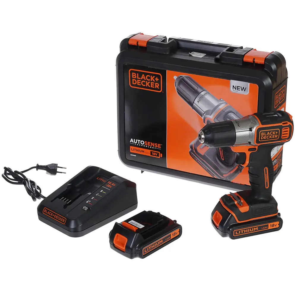 Фото 3 Дрель-шуруповерт аккумуляторная Black&Decker ASD18KB, 18 В Li 2x1.5 Ач Фото 3 Дрель-шуруповерт аккумуляторная Black&Decker ASD18KB, 18 В Li 2x1.5 Ач
