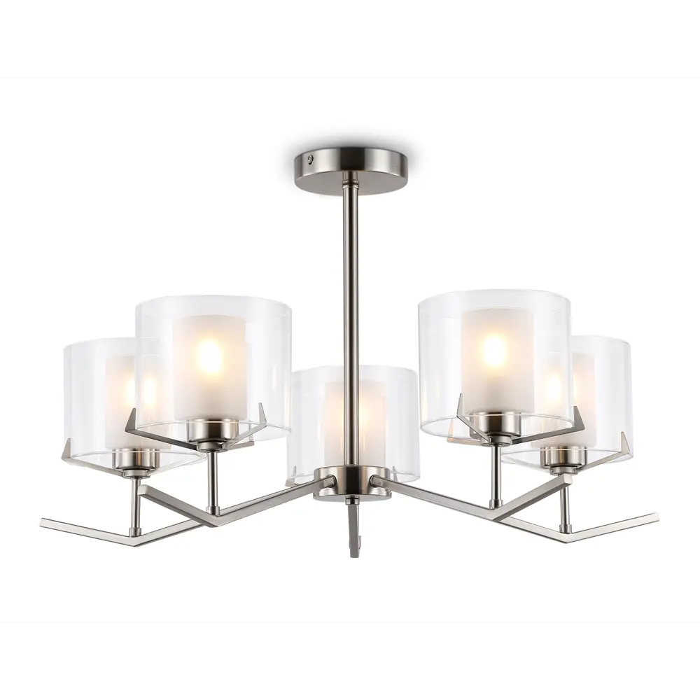 Фото Люстра на штанге Ambrella light High light Lh57001 5 ламп 20 м² цвет белый матовый, никель Фото Люстра на штанге Ambrella light High light Lh57001 5 ламп 20 м² цвет белый матовый, никель