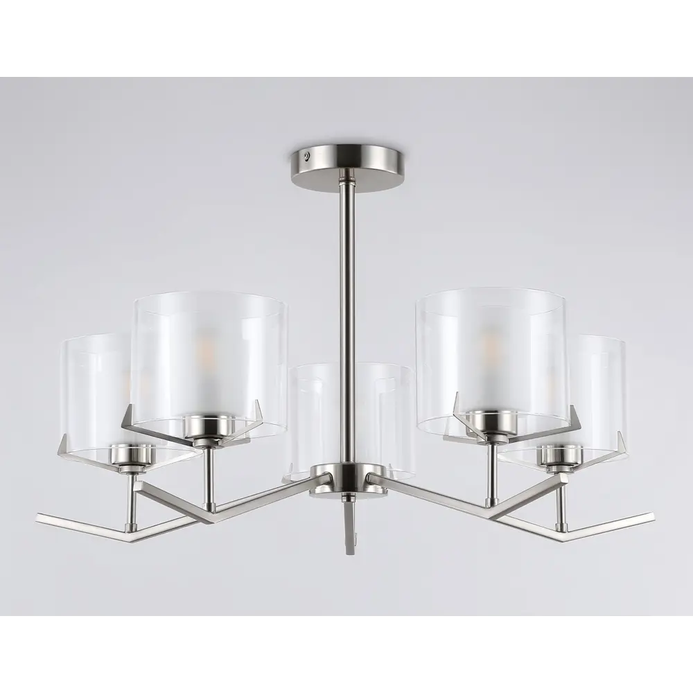 Фото 3 Люстра на штанге Ambrella light High light Lh57001 5 ламп 20 м² цвет белый матовый, никель Фото 3 Люстра на штанге Ambrella light High light Lh57001 5 ламп 20 м² цвет белый матовый, никель