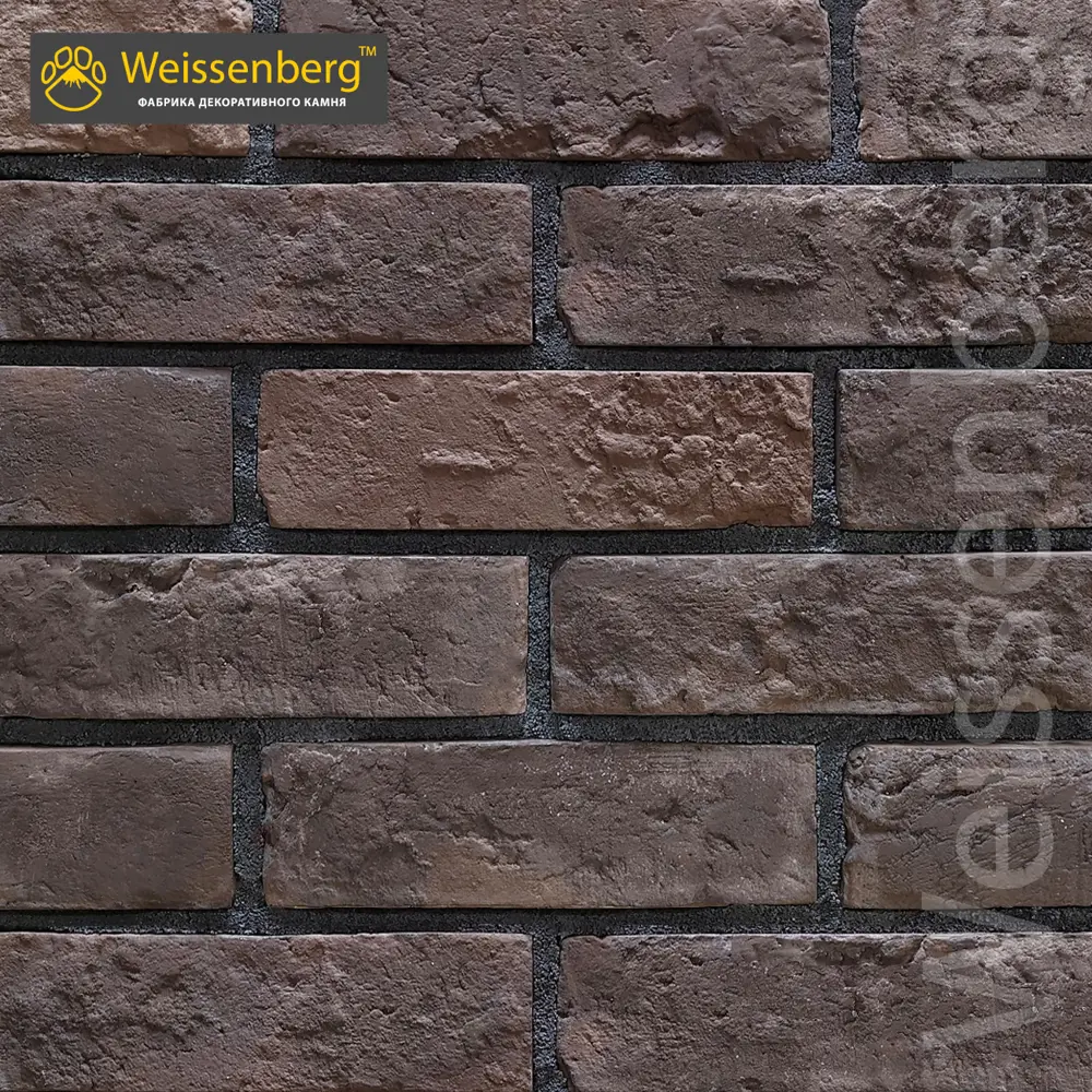 Фото Камень искусственный Weissenberg Петра шоколадный в обжиге 0.72м² Фото Камень искусственный Weissenberg Петра шоколадный в обжиге 0.72м²