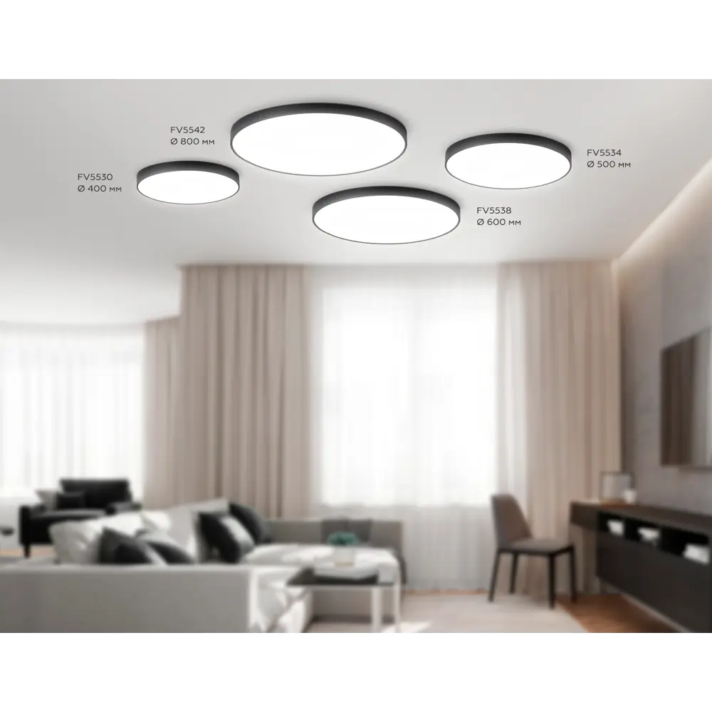 Фото 13 Светильник настенно-потолочный светодиодный Ambrella light Fv5534 12 м² нейтральный белый свет цвет черный Фото 13 Светильник настенно-потолочный светодиодный Ambrella light Fv5534 12 м² нейтральный белый свет цвет черный