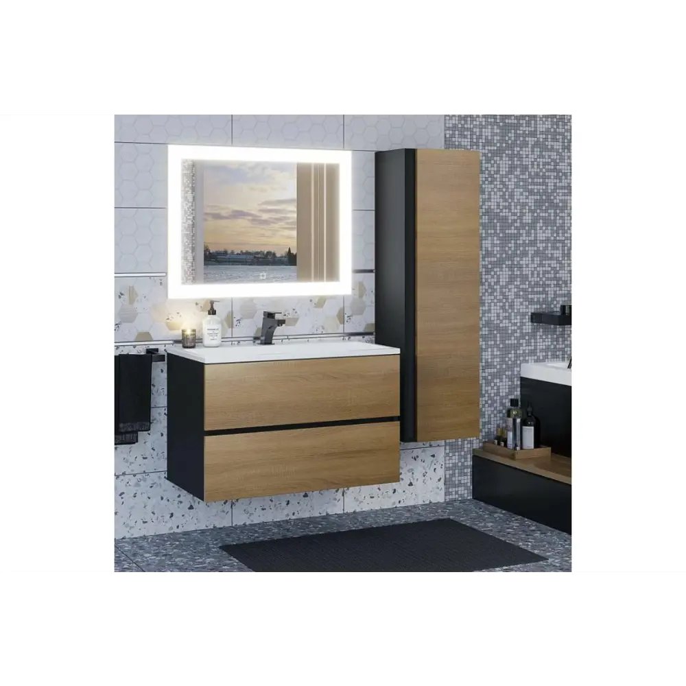 Фото 2 Зеркало для ванной Uperwood Barsa 2930205443 с подсветкой 80x70см Фото 2 Зеркало для ванной Uperwood Barsa 2930205443 с подсветкой 80x70см