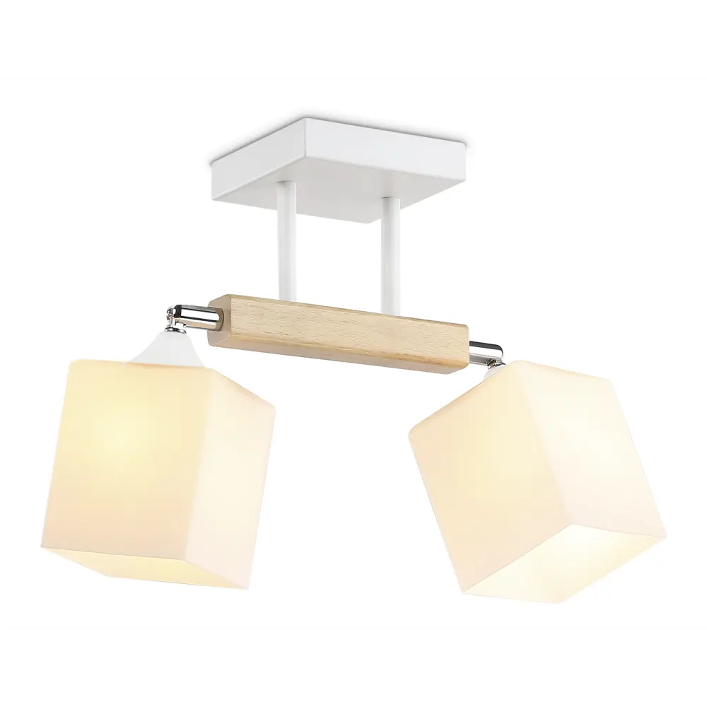 Фото Светильник подвесной AMBRELLA LIGHT TR9511 2 лампы 9 м² цвет хром/белый