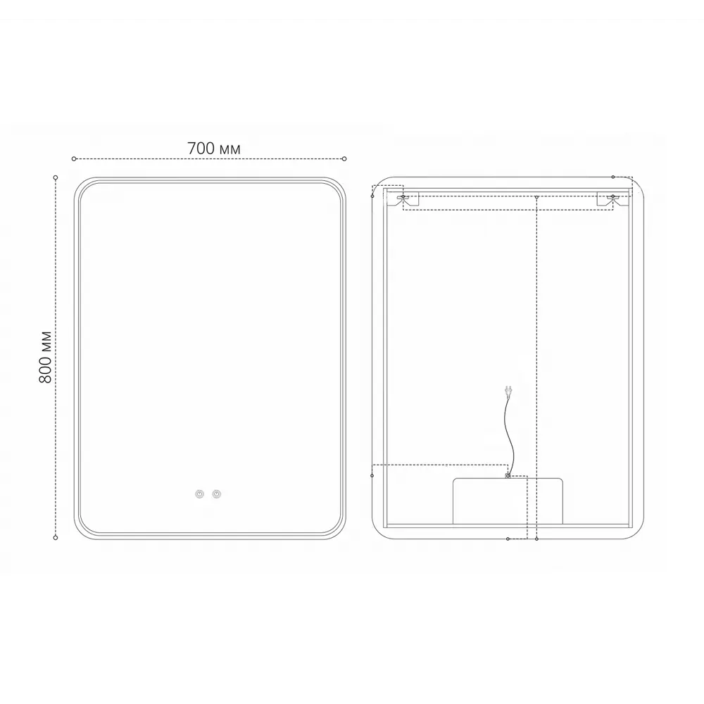 Фото 3 Зеркало для ванной Grossman Elegans-норма 177080 с подсветкой 4.5x80см Фото 3 Зеркало для ванной Grossman Elegans-норма 177080 с подсветкой 4.5x80см