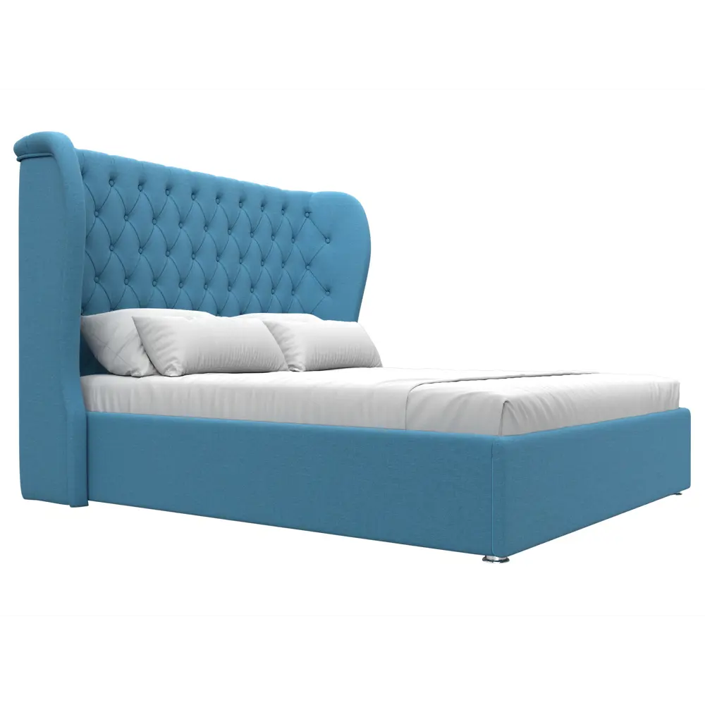 Фото 4 Кровать Далия 160 Лига диванов 123599 190x140x210 см рогожка цвет амур 10 голубой Фото 4 Кровать Далия 160 Лига диванов 123599 190x140x210 см рогожка цвет амур 10 голубой