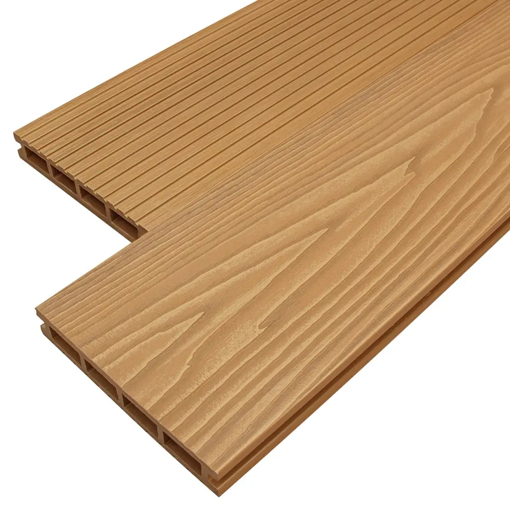 Фото Террасная доска ДПК Poly-deck Classic цвет орех 2000х150х24мм двусторонний вельвет/структура дерева 0.6м² 2шт Фото Террасная доска ДПК Poly-deck Classic цвет орех 2000х150х24мм двусторонний вельвет/структура дерева 0.6м² 2шт