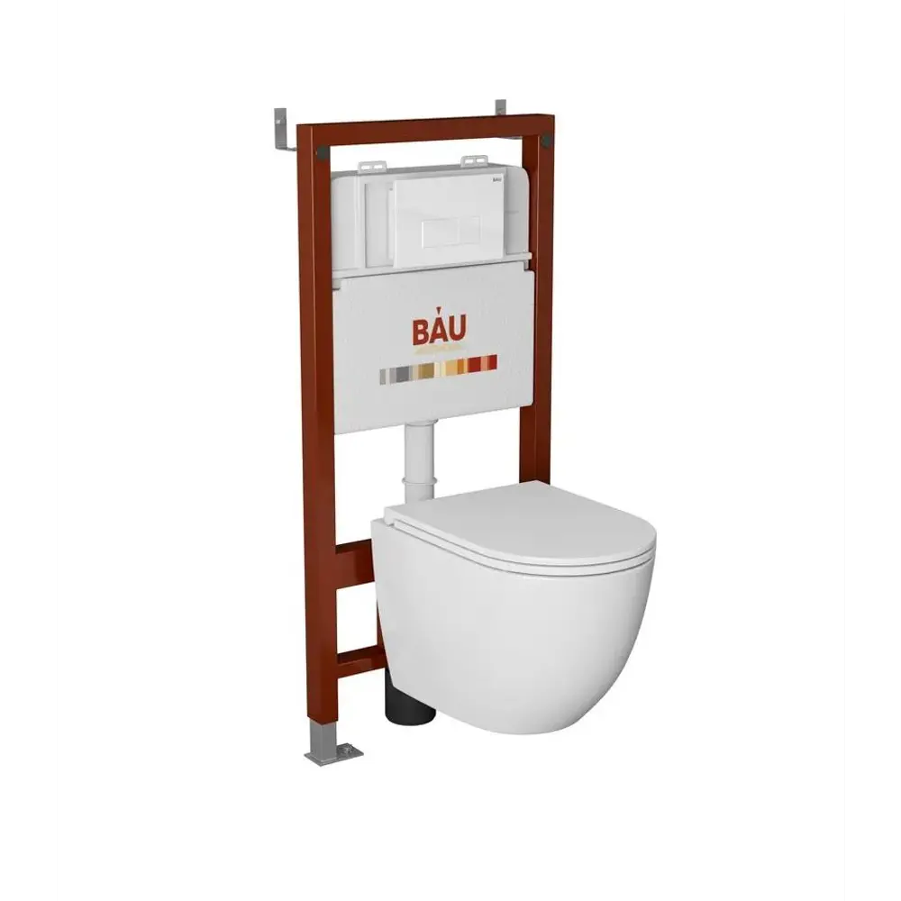 Фото 2 Комплект BAUEDGE Q111300-BL0001-HQ5-Q00006 6 в 1: инсталляция PRO, унитаз безободковый Dream 52x36 Hurricane-5, сиденье быстросъемное микролифт кнопка Фото 2 Комплект BAUEDGE Q111300-BL0001-HQ5-Q00006 6 в 1: инсталляция PRO, унитаз безободковый Dream 52x36 Hurricane-5, сиденье быстросъемное микролифт кнопка