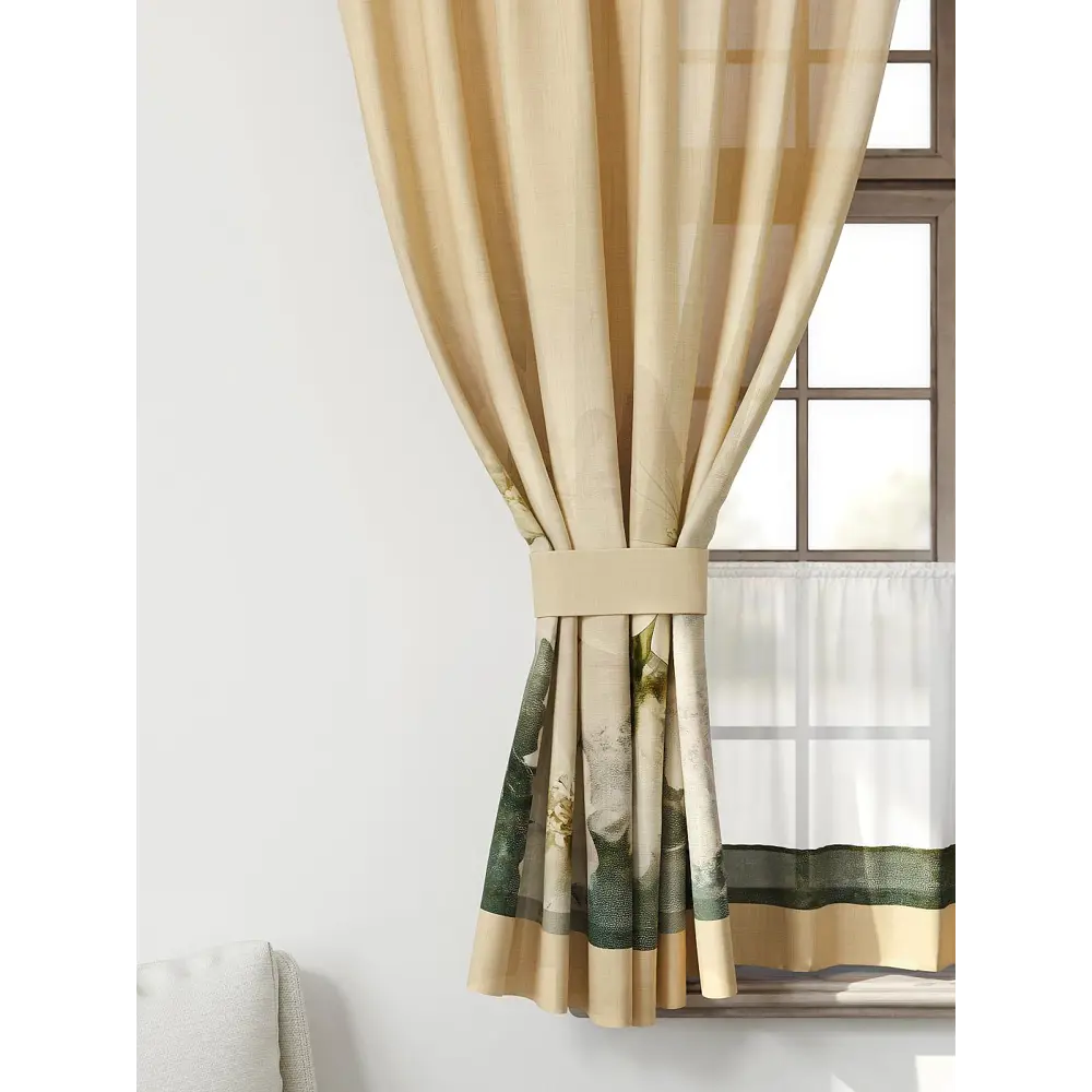 Фото 4 Комплект штор Comfy way CW705145-160 на шторной ленте 160x150 см цвет бежевый, зеленый, песочный, хаки, светло-бежевый, темно-бежевый Фото 4 Комплект штор Comfy way CW705145-160 на шторной ленте 160x150 см цвет бежевый, зеленый, песочный, хаки, светло-бежевый, темно-бежевый