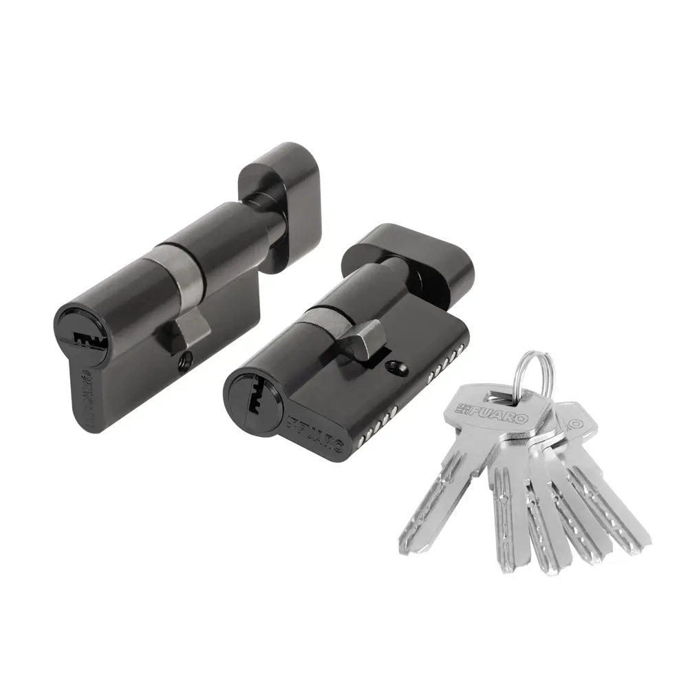 Фото Цилиндровый механизм Fuaro (200 ZM/80) 2000ZM Knob 80 (30+10+40) BL-24 черный 5Key с вертушкой Фото Цилиндровый механизм Fuaro (200 ZM/80) 2000ZM Knob 80 (30+10+40) BL-24 черный 5Key с вертушкой