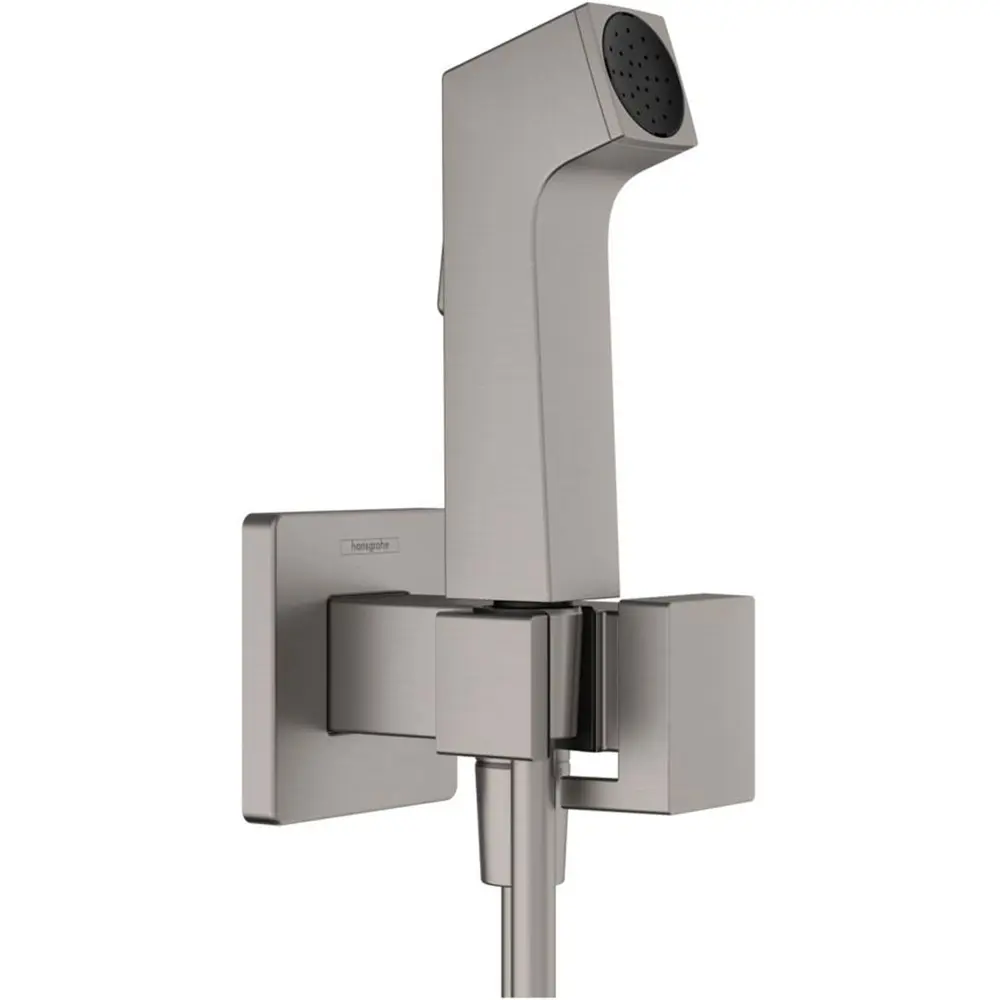 Фото 2 Гигиенический душ Hansgrohe E 1jet EcoSmart+ со смесителем шлифованный черный хром 29233340 Фото 2 Гигиенический душ Hansgrohe E 1jet EcoSmart+ со смесителем шлифованный черный хром 29233340