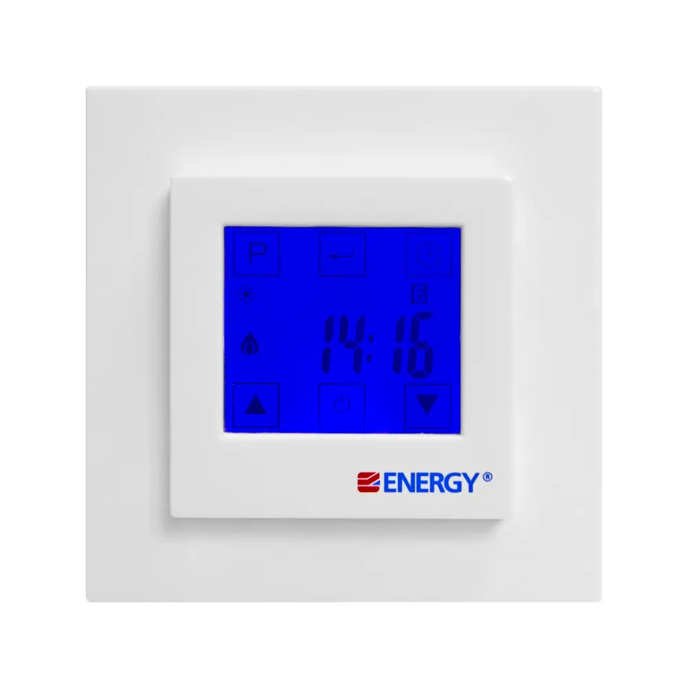 Фото 4 Терморегулятор для теплого пола Energy TK 08 электронный программируемый цвет белый Фото 4 Терморегулятор для теплого пола Energy TK 08 электронный программируемый цвет белый