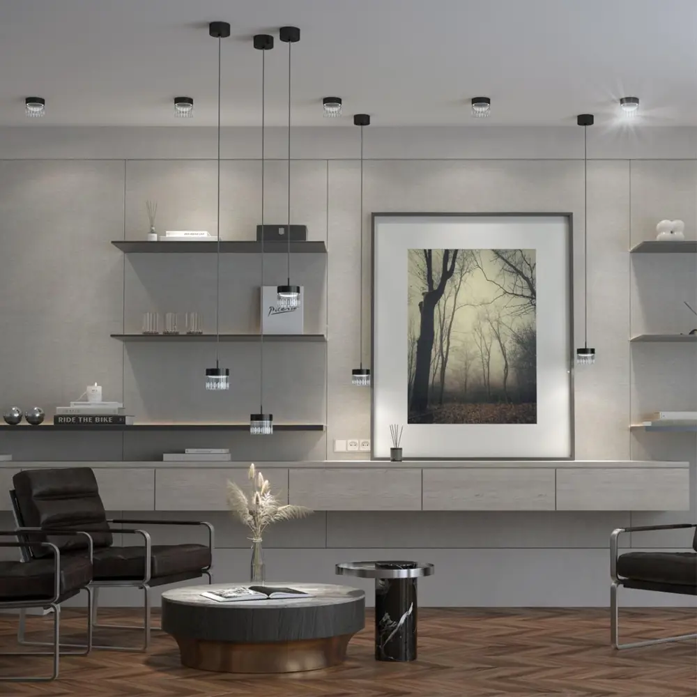 Фото 4 Светильник точечный светодиодный накладной NOVOTECH 359002 Aura 4 м² нейтральный белый свет цвет черный Фото 4 Светильник точечный светодиодный накладной NOVOTECH 359002 Aura 4 м² нейтральный белый свет цвет черный