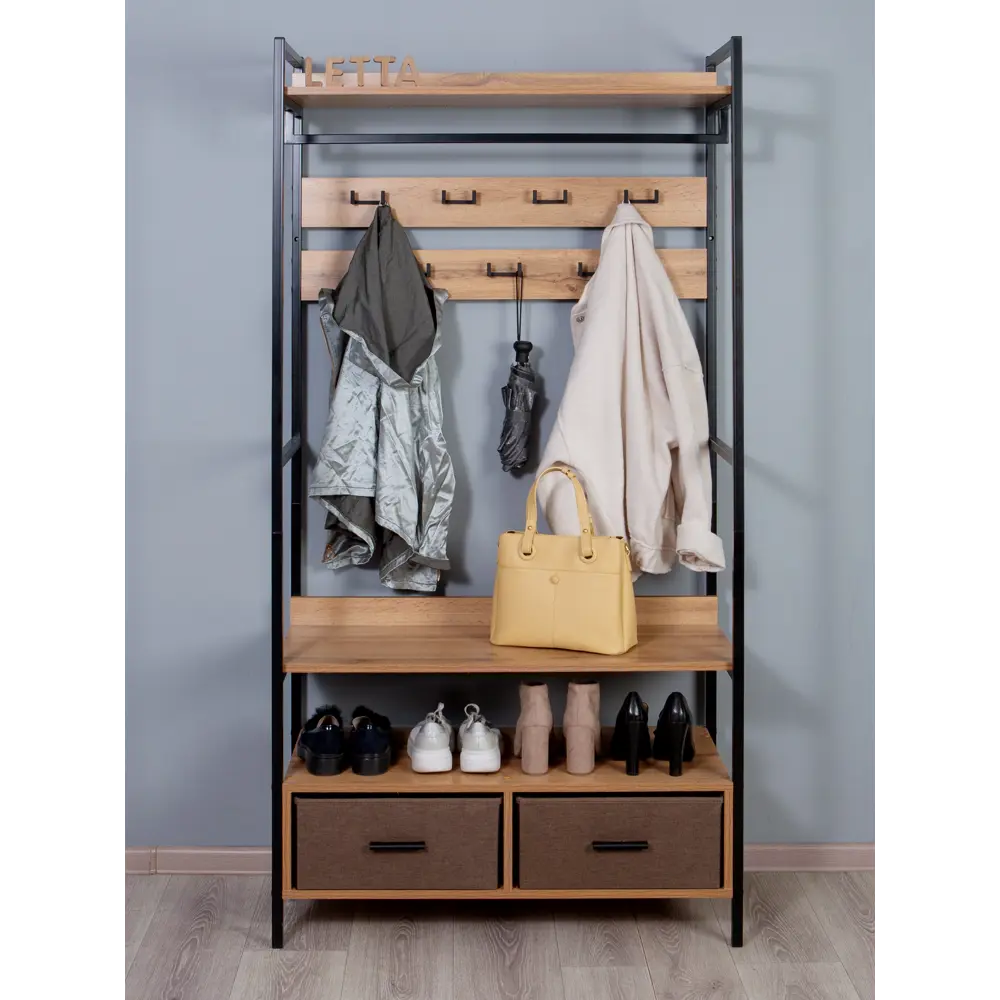 Фото 2 Гардероб Letta Frame Lite №2 75.2x180.8x40.8 см цвет дуб вотан Фото 2 Гардероб Letta Frame Lite №2 75.2x180.8x40.8 см цвет дуб вотан