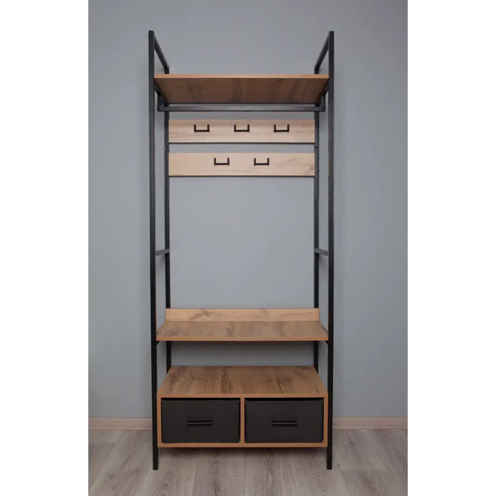 Фото 9 Гардероб Letta Frame Lite №2 75.2x180.8x40.8 см цвет дуб вотан Фото 9 Гардероб Letta Frame Lite №2 75.2x180.8x40.8 см цвет дуб вотан