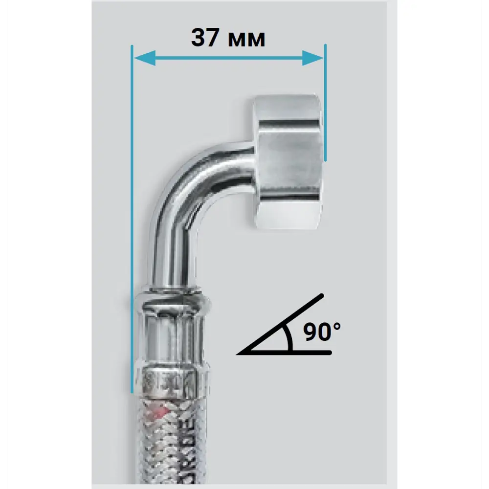 Фото 7 Шланг для стиральной машины наливной Profactor Luxe 1/2" ВР 0.3 м Фото 7 Шланг для стиральной машины наливной Profactor Luxe 1/2" ВР 0.3 м