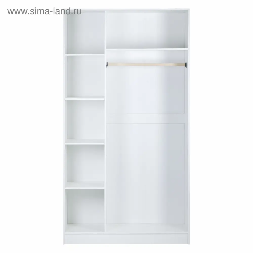 Фото 3 Шкаф распашной Клик мебель 120x221.6x54 см ЛДСП цвет белый Фото 3 Шкаф распашной Клик мебель 120x221.6x54 см ЛДСП цвет белый