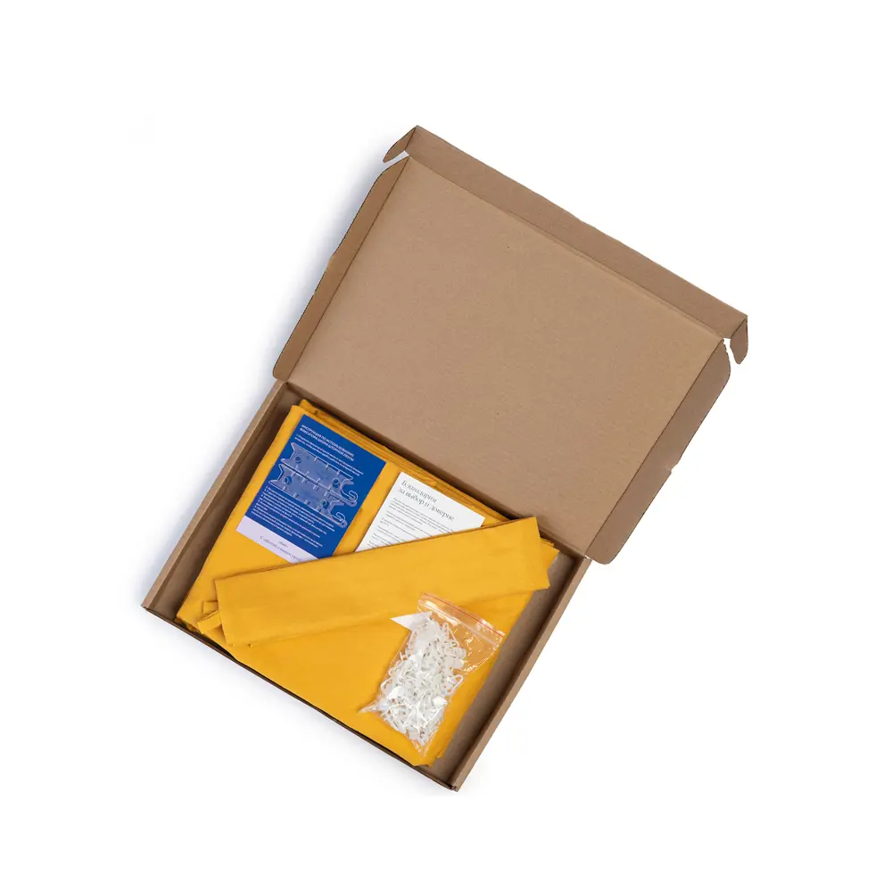 Фото 6 Комплект штор на шторной ленте Юмарт 500x255 см цвет желтый, горчичный Фото 6 Комплект штор на шторной ленте Юмарт 500x255 см цвет желтый, горчичный