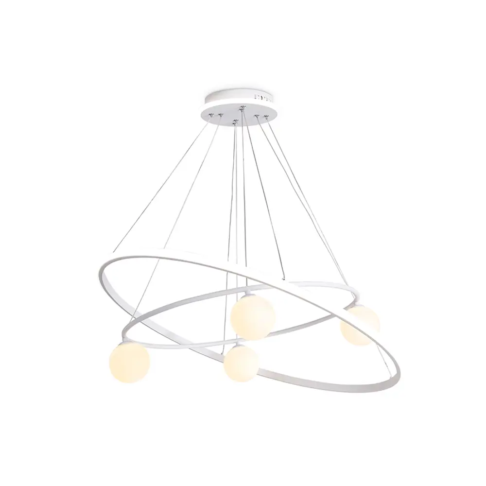 Фото Светильник подвесной светодиодная Ambrella light Fl66326 с пультом управления 20 м² нейтральный белый свет цвет белый Фото Светильник подвесной светодиодная Ambrella light Fl66326 с пультом управления 20 м² нейтральный белый свет цвет белый