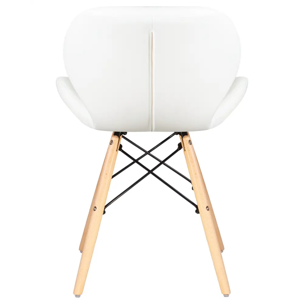 Фото 5 Кухонный стул Dobrin Butterfly LMZL 38x38x51 см искусственная кожа цвет белый