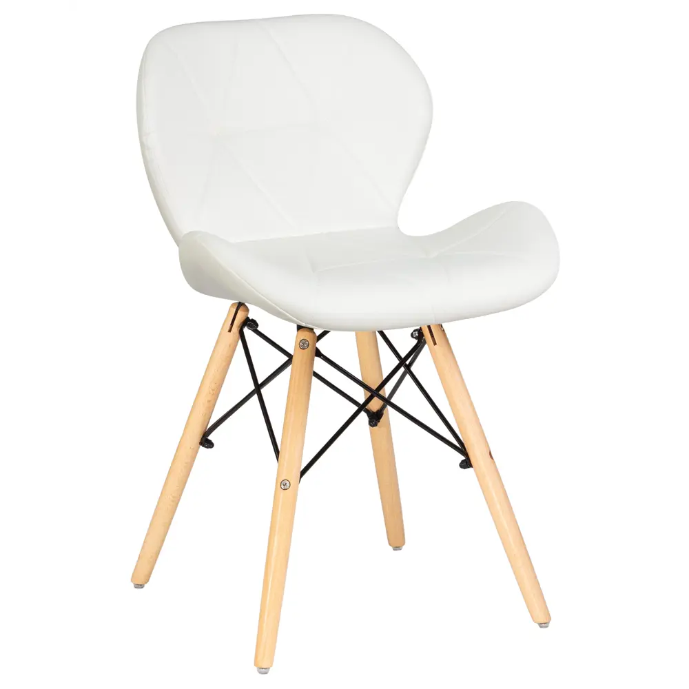 Фото Кухонный стул Dobrin Butterfly LMZL 38x38x51 см искусственная кожа цвет белый