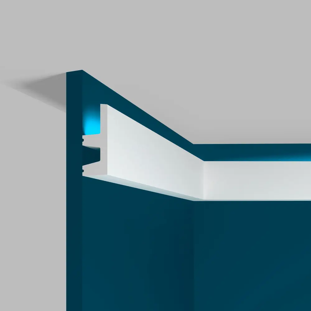 Фото Плинтус потолочный дюрополимер Perfect Plus P81-1 25х62 мм, 10000 мм Фото Плинтус потолочный дюрополимер Perfect Plus P81-1 25х62 мм, 10000 мм